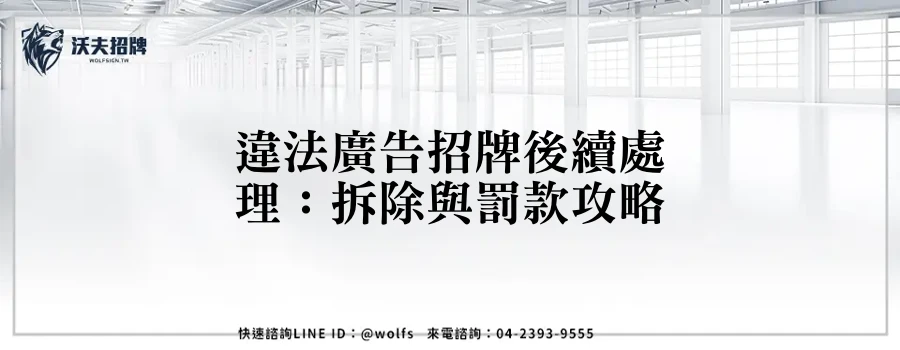 違法廣告招牌後續處理：拆除與罰款攻略